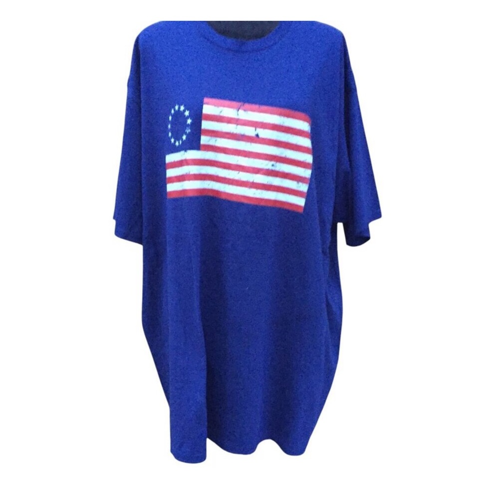 Mens Port & Company Flag Tee
